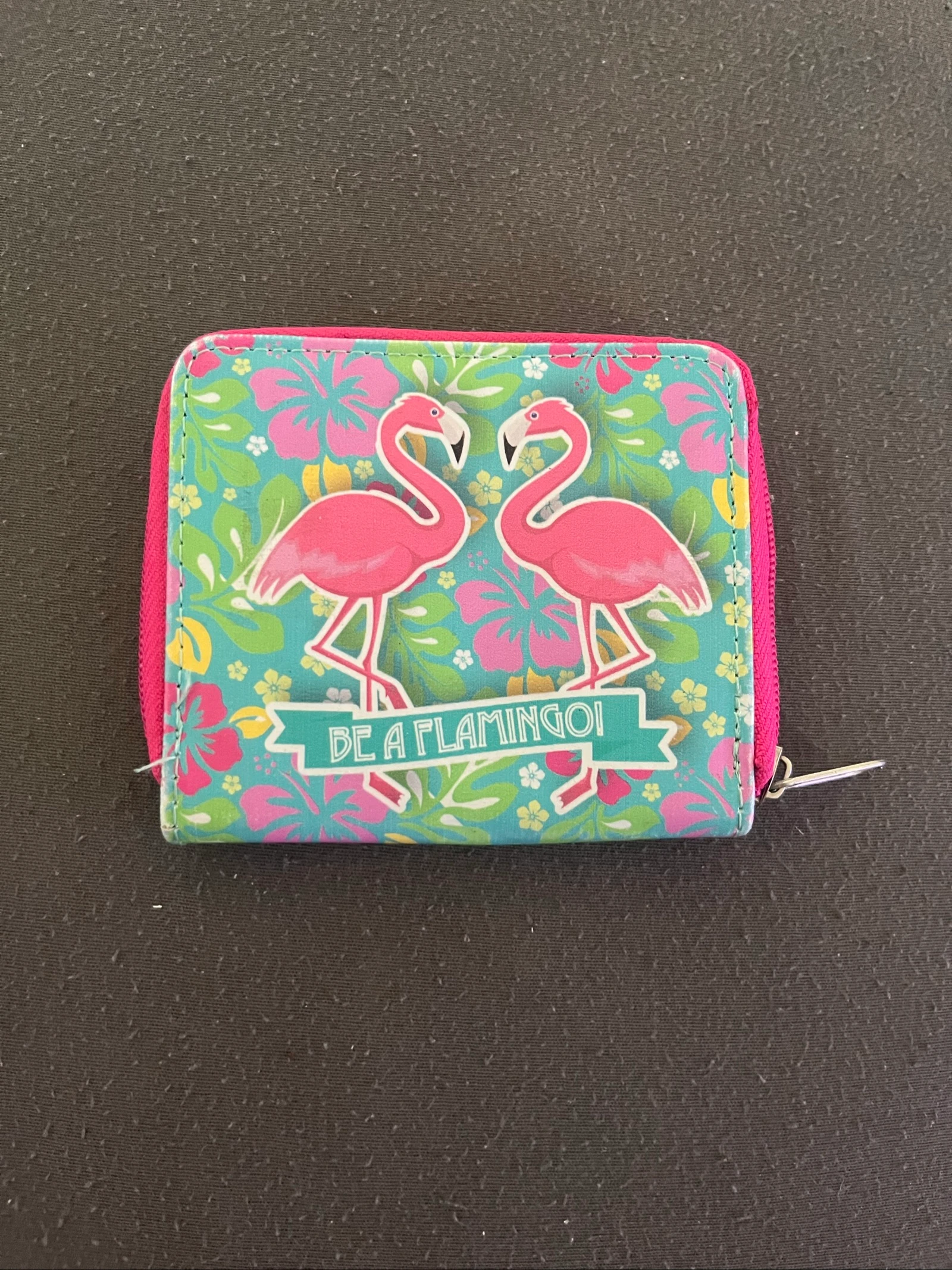 Porte-monnaie Flamants Roses Tropiques Be a Flaminio! Très Bon État